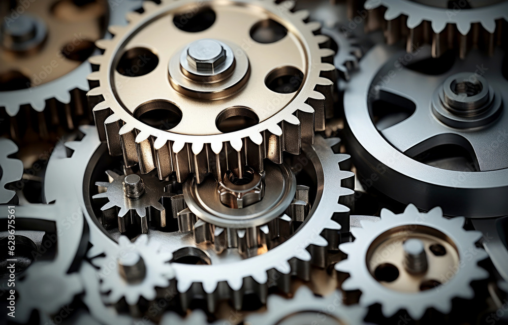Machine gears background. Generative ai. Machine gears background. Generative ai.