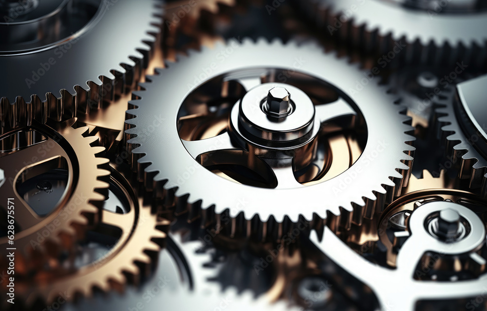 Machine gears background. Generative ai. Machine gears background. Generative ai.