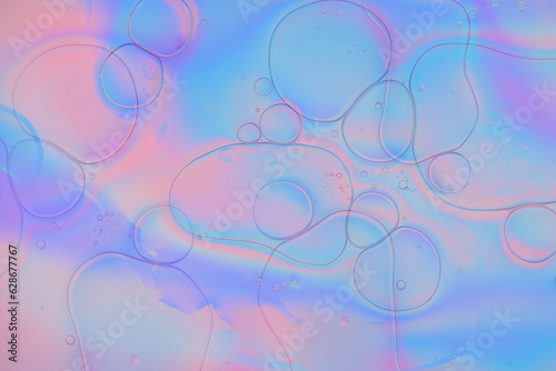 Wallpaper Mural Iridescent colorful abstract background with bubbles, fluid texture pastel tones curvy wavy good vibes Torontodigital.ca