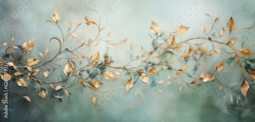 autumn leaves in the morning, Generative AI