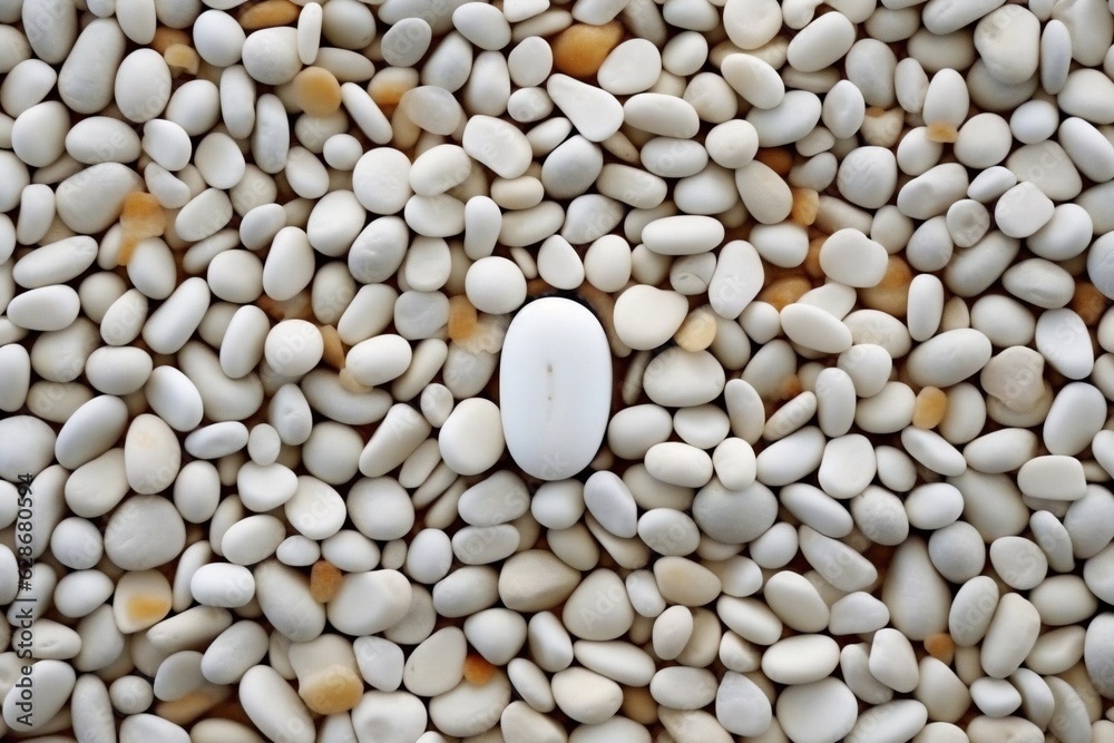 Generative AI : Beautiful textured background image of white sea pebbles with volume from falling sunlight for creative work or design Generative AI : Beautiful textured background image of white sea pebbles with volume from falling sunlight for creative work or design