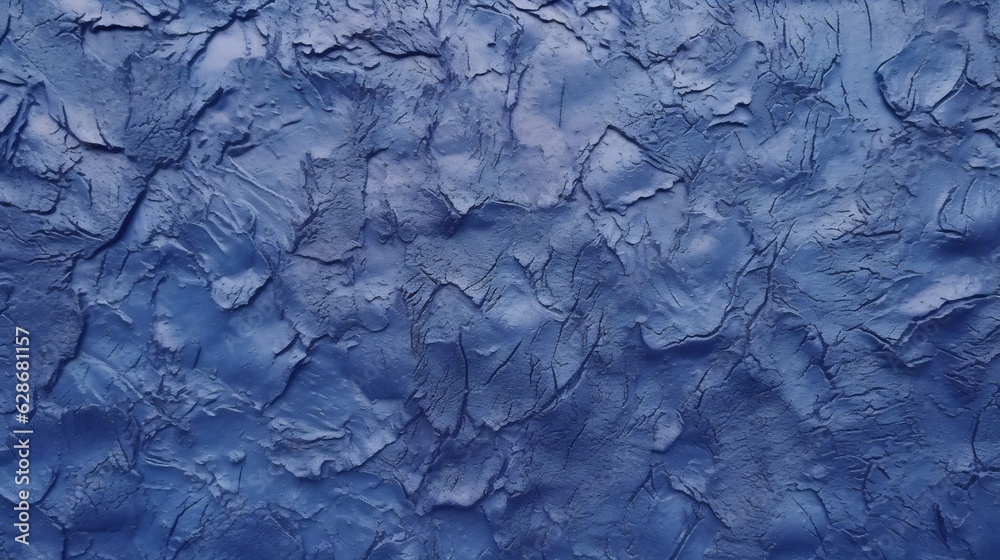 Generative AI : Background image of texture of plaster in blue tones Generative AI : Background image of texture of plaster in blue tones