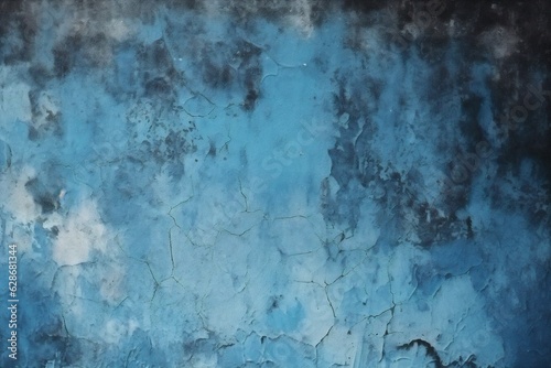 Generative AI : Beautiful abstract texture background in blue mixed light and dark shades Wallpaper wall with decorative plaster in grunge style with rough stylized texture copy space © Generative AI