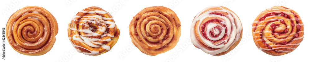 Cinnabons on a transparent background. Generative AI Cinnabons on a transparent background. Generative AI