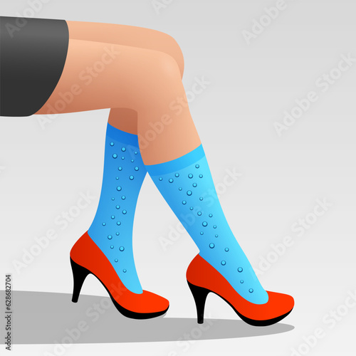 Woman's legs, concept of leg swelling