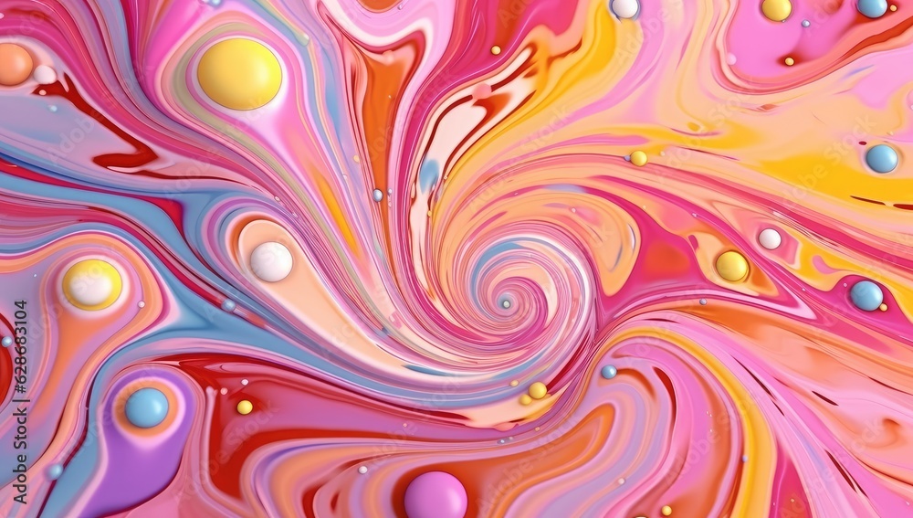 Colorful patterns and circles in marbling style that form the shape of the swirl. Colorful patterns and circles in marbling style that form the shape of the swirl.