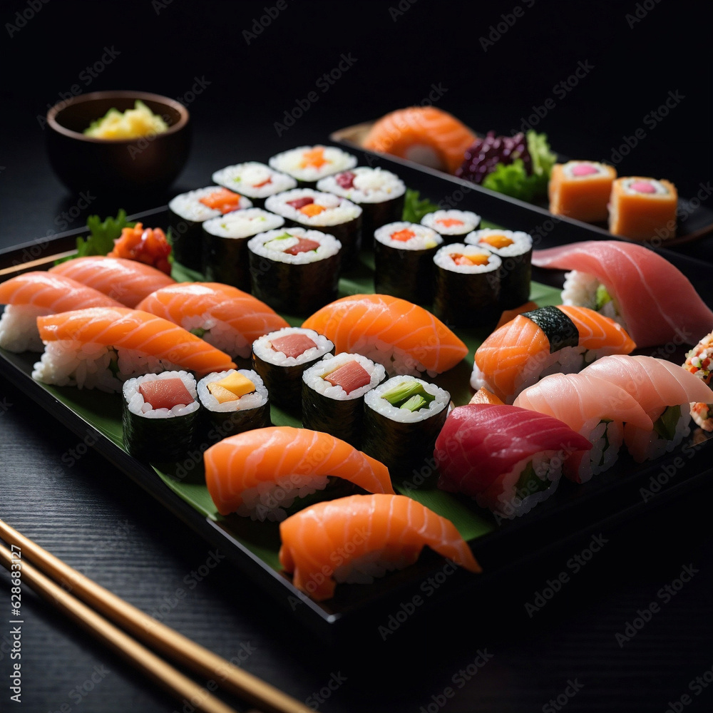 sushi on a plate sushi on a plate