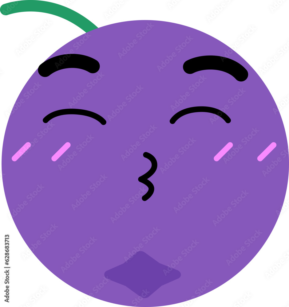 Blueberry Face Kiss Happy Close Eye Blueberry Face Kiss Happy Close Eye