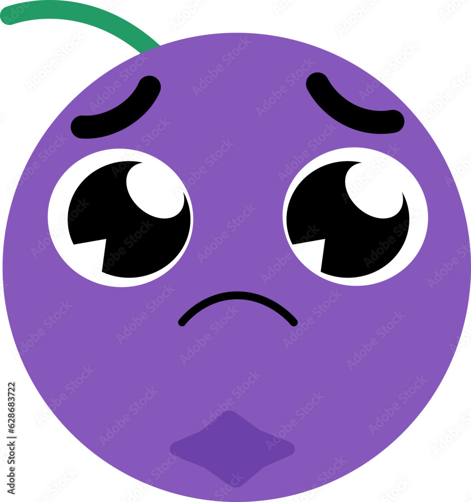 Fototapeta premium Blueberry Face Over Sad