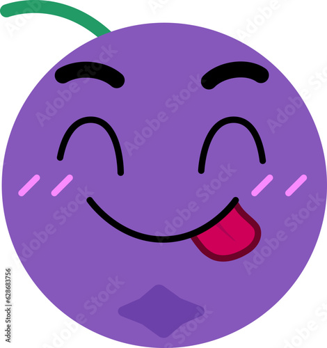 Blueberry Face Tongue Out Hungry