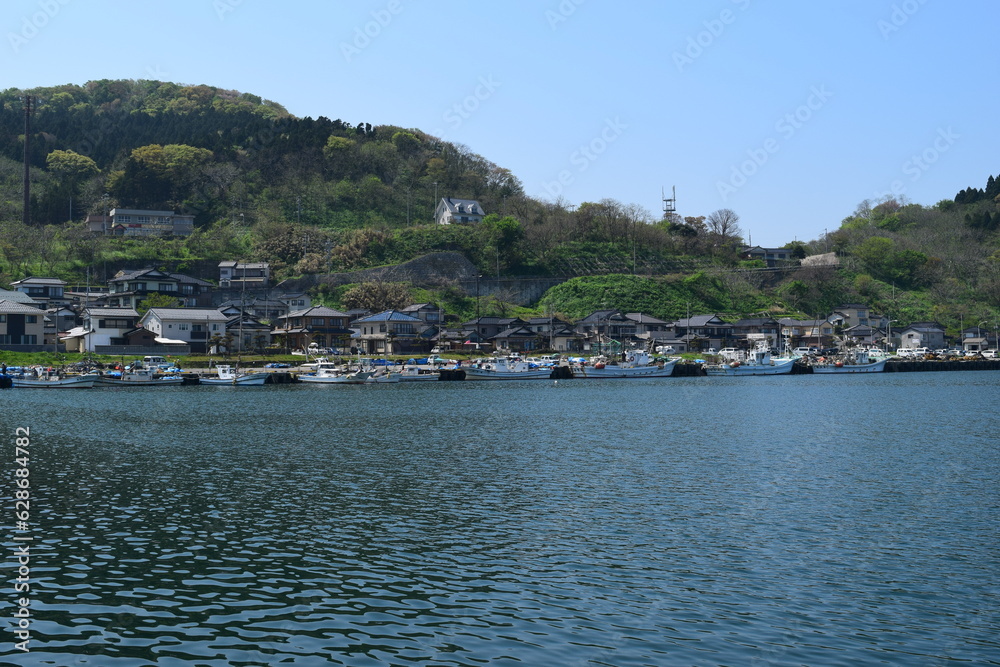 漁村の風景 山形県庄内浜