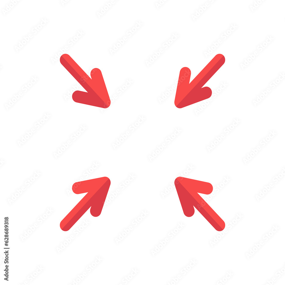 minimize compact size rally icon small scale arrow icon. down size icon in arrow,white background isolate minimize compact size rally icon small scale arrow icon. down size icon in arrow,white background isolate