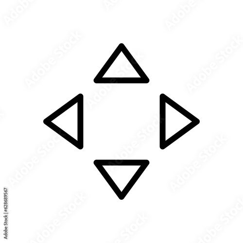 Vector displacement icon isolated on white background