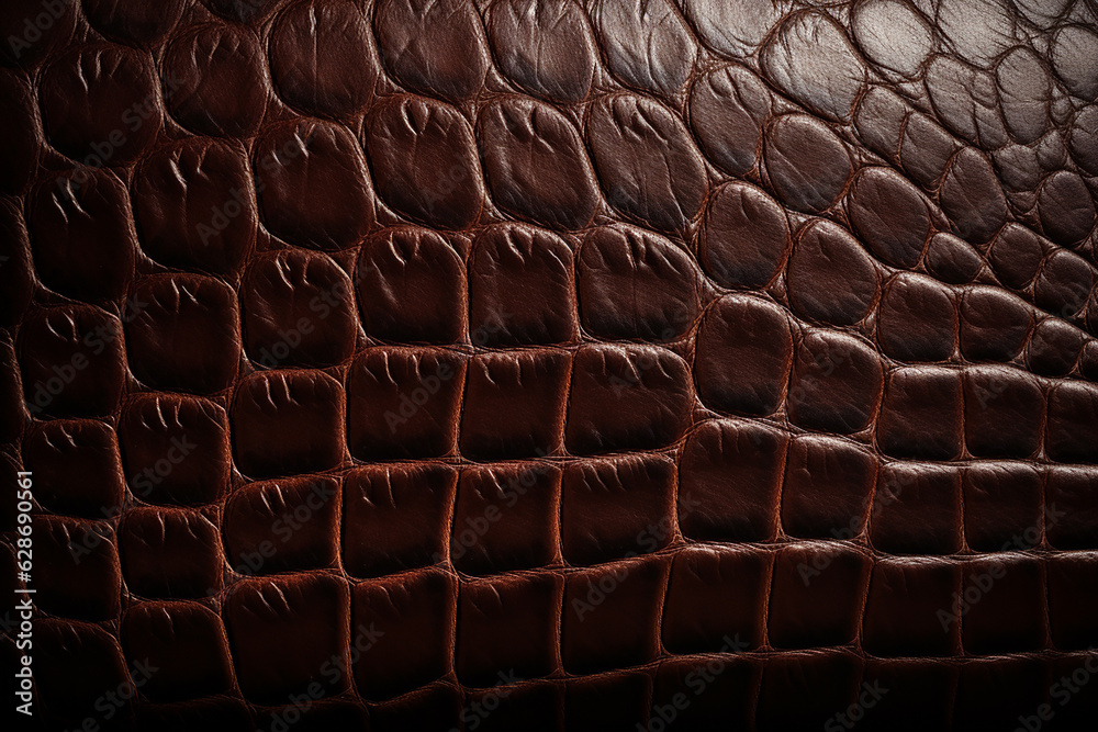 Textured leather of dark color. Generative AI Textured leather of dark color. Generative AI