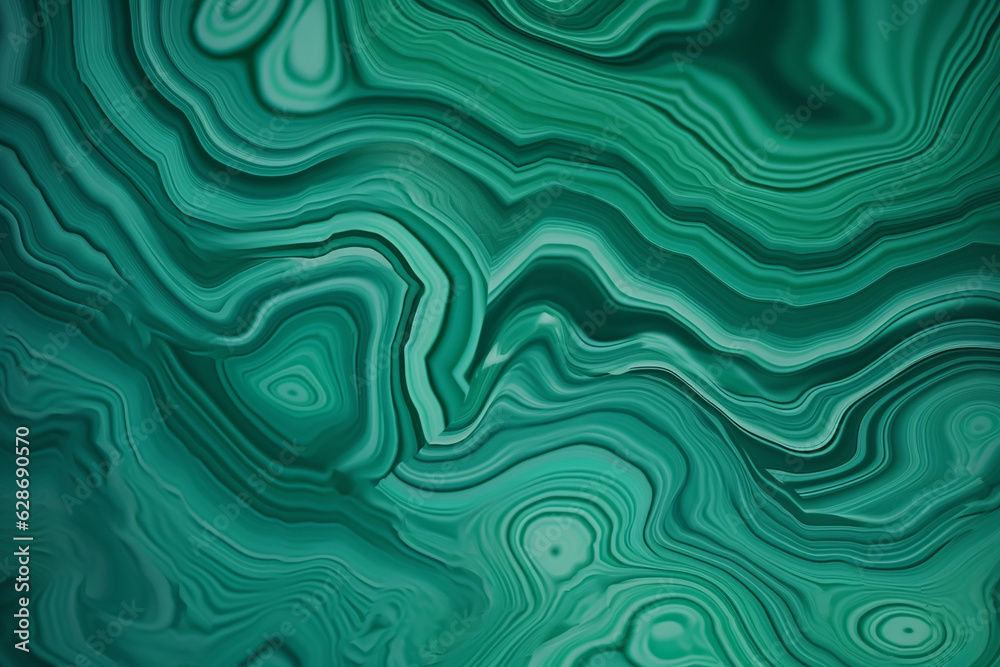 Malachite beautiful natural green mineral background. Generative AI