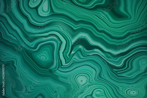 Malachite beautiful natural green mineral background. Generative AI