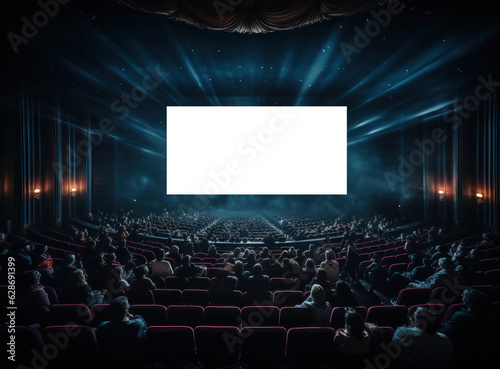 Wallpaper Mural Big cinema with empty screen mockup Torontodigital.ca