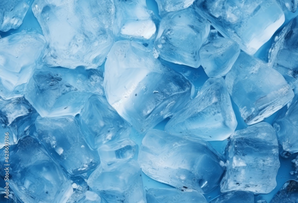 Abstract blue ice texture background