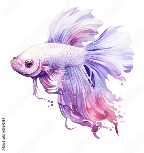 Beautiful siamese fish isolated
