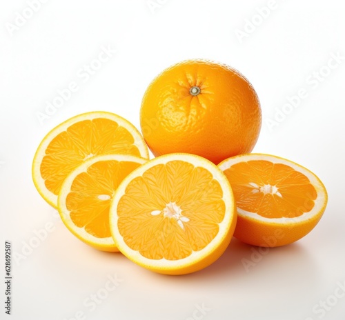 Orange slice isolated.