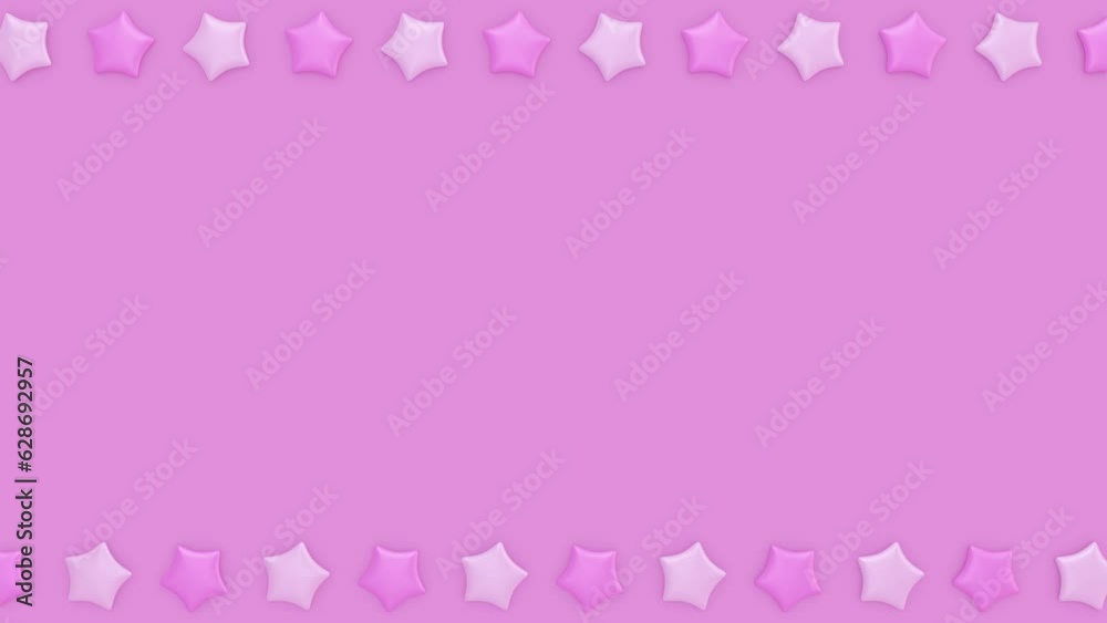 Pink and white rotating cartoon stars frame loop animation background Pink and white rotating cartoon stars frame loop animation background