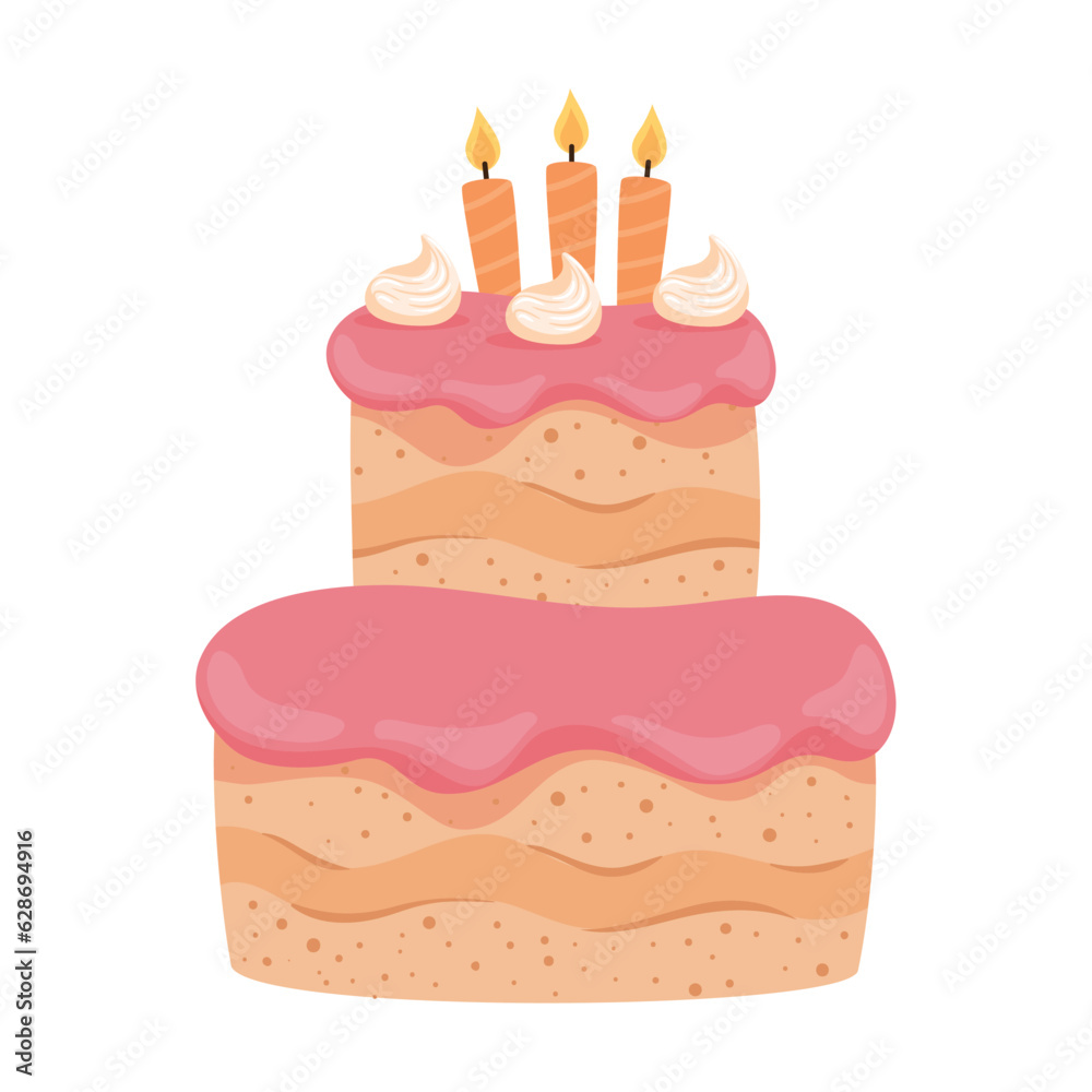 Birthday Cake with candles icon Birthday Cake with candles icon