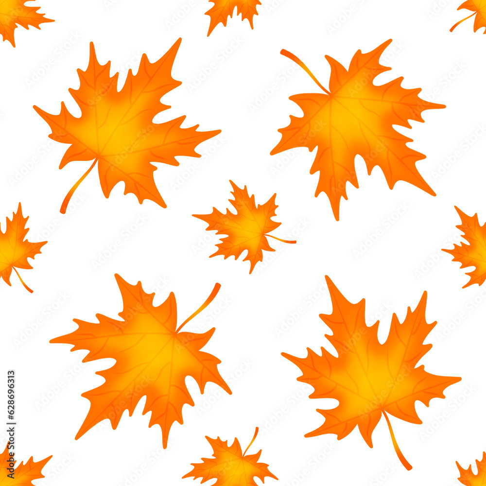Seamless pattern of maple leaves Seamless pattern of maple leaves