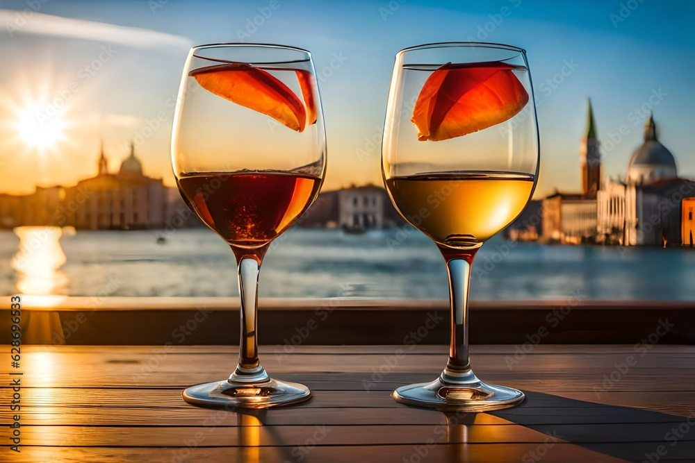 glasses of winegenerated by AI technology 