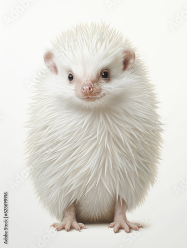 Albino hedgehog pink nose white needles