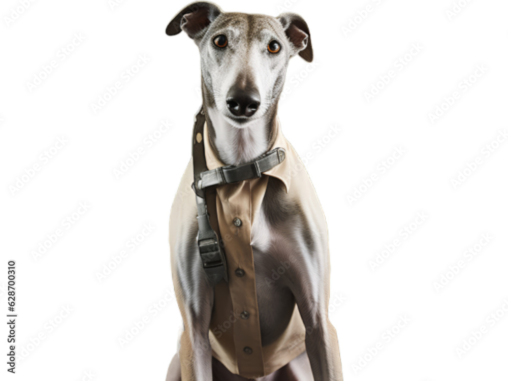 Obraz premium Greyhound Transit Operator with No Background