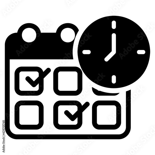  Schedule, glyph icon