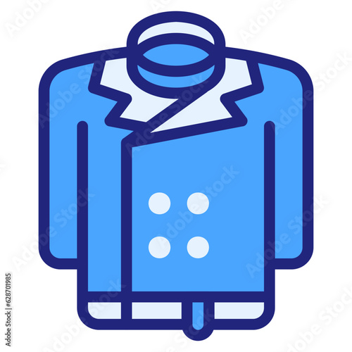  Trench coat , blue icon