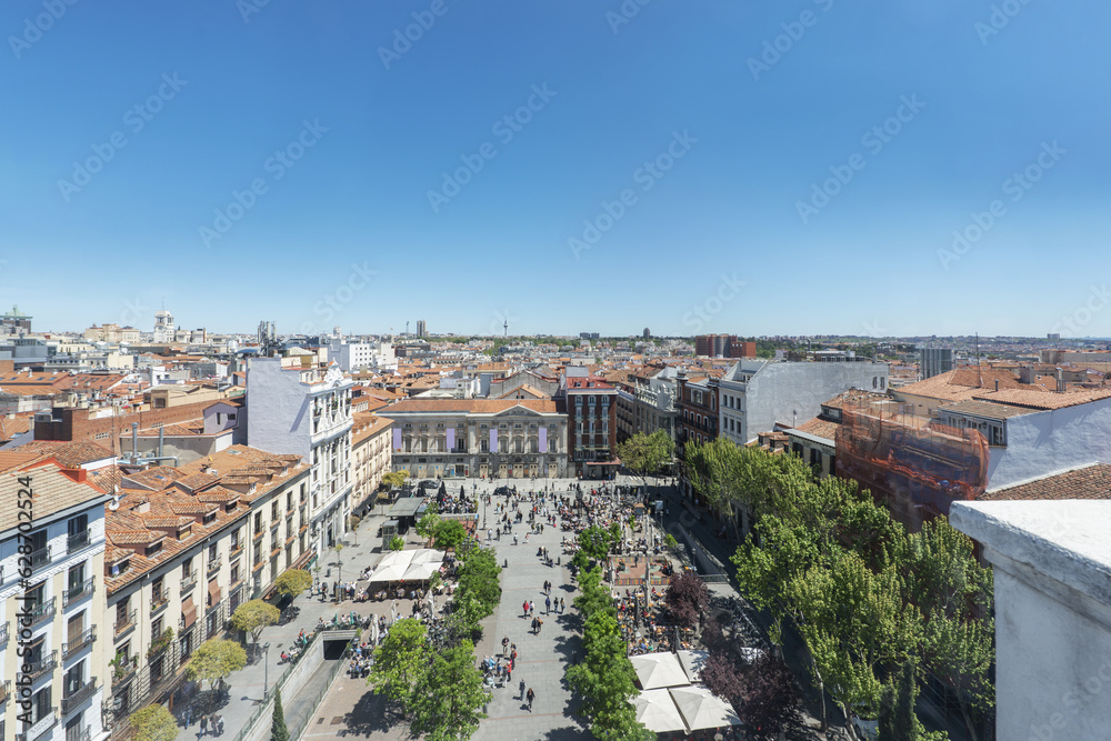 Views of the Plaza de Santa Ana in Madrid