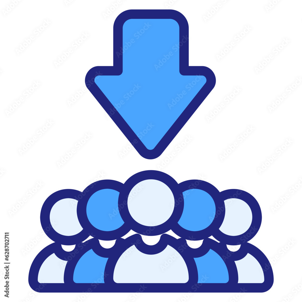 Audience target, blue icon Audience target, blue icon