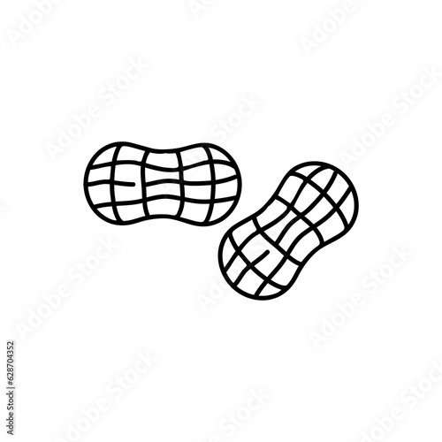 peanuts icon, vector flat illustration on white background..eps