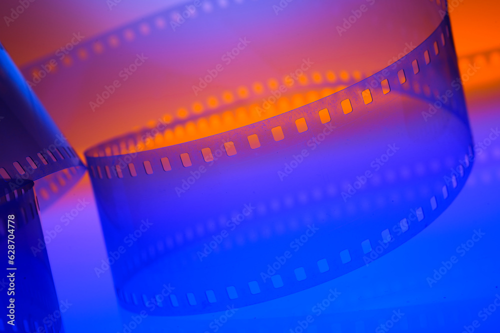 colorful background with film strip