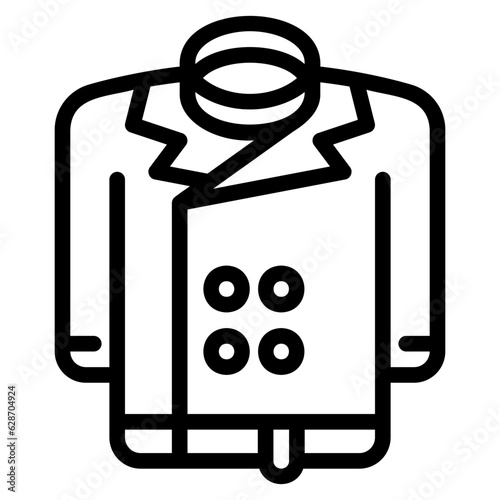  Trench coat , outline icon