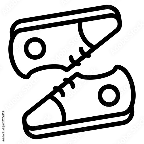  Shoes, outline icon