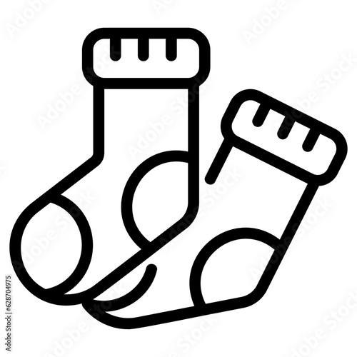  Socks, outline icon