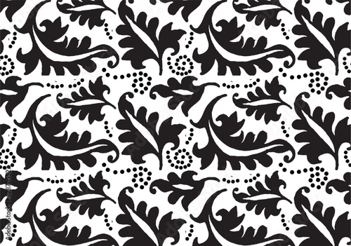 Indonesian Batik, a dyeing technique with wax applied to cloth. Development of Kawung motifs with various colors