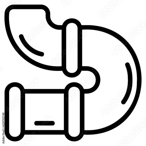  Pipe, outline icon