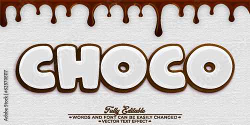 Milky Choco Vector Editable Text Effect Template