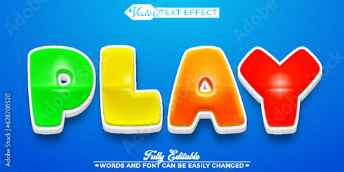 Cartoon Kids Play Editable Text Effect Template