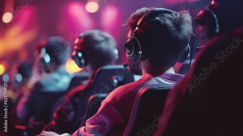 A young gamer competing in an esports tournament © didiksaputra