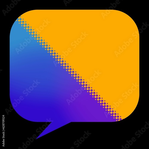Speech bubble in gradient color