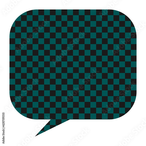 Patterned speech bubble