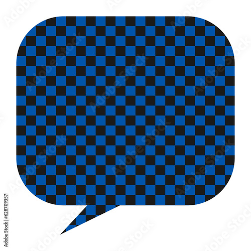 Patterned speech bubble