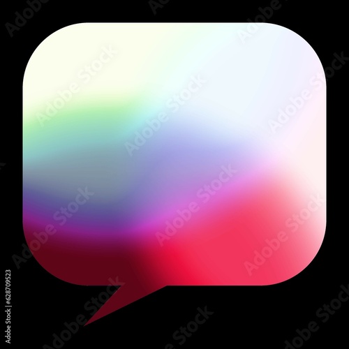 Gradient blank speech bubble