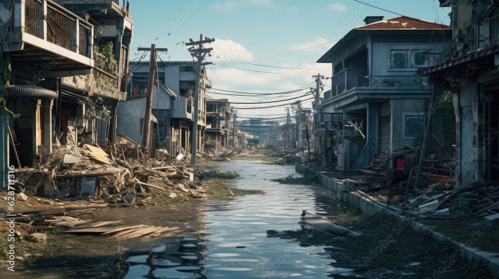 The city that was submerged by the tsunami The city that was submerged by the tsunami