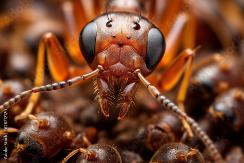 A macro shot of an ant - Generative AI